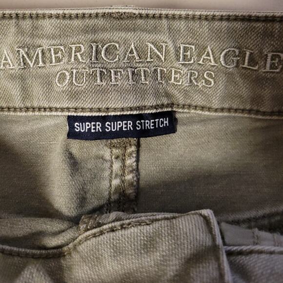 American Eagle Hi-Rise Shortie Super Super Stretch Grunge Festival Utility Sz 6 - Picture 4 of 9
